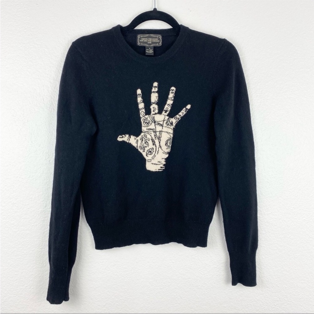 AMONG THE LUCKY YOU ARE THE CHOSEN Palm Sweater, S